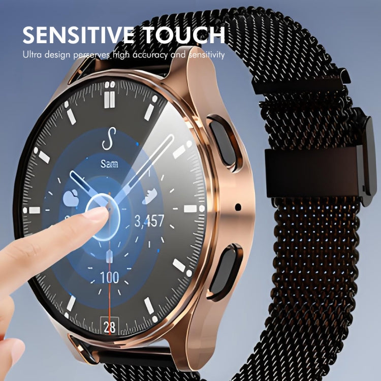 For Samsung Galaxy Watch7 40mm ENKAY Hat-Prince Full Coverage Electroplated Soft TPU Case with Screen Protection(Transparent) - Watch Cases by ENKAY | Online Shopping UK | buy2fix