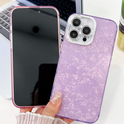 For iPhone 16 Plating Glitter Texture TPU Phone Case with Lens Film(White Wrinkles) - iPhone 16 Cases by buy2fix | Online Shopping UK | buy2fix