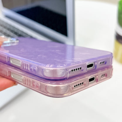 For iPhone 16 Pro Plating Glitter Texture TPU Phone Case with Lens Film(Purple Feather Yarn) - iPhone 16 Pro Cases by buy2fix | Online Shopping UK | buy2fix