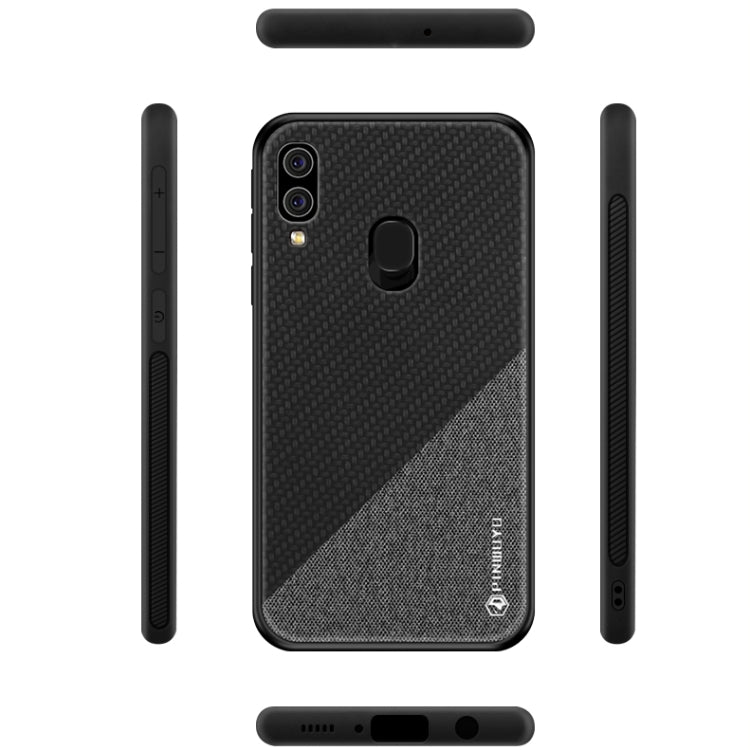 PINWUYO Honors Series Shockproof PC + TPU Protective Case for Galaxy A40(Brown) - Galaxy Phone Cases by PINWUYO | Online Shopping UK | buy2fix