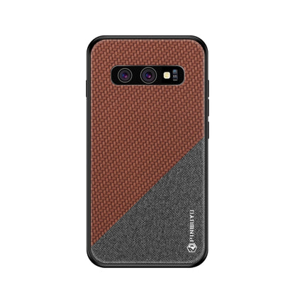 PINWUYO Honors Series Shockproof PC + TPU Protective Case for Galaxy S10(Brown) - Galaxy Phone Cases by PINWUYO | Online Shopping UK | buy2fix