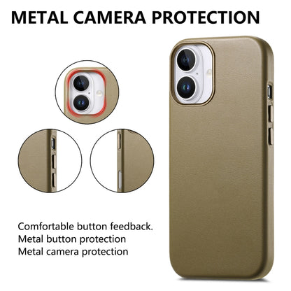 For iPhone 16 Pro Electroplated Metal Button Shockproof Phone Case(Green) - iPhone 16 Pro Cases by buy2fix | Online Shopping UK | buy2fix