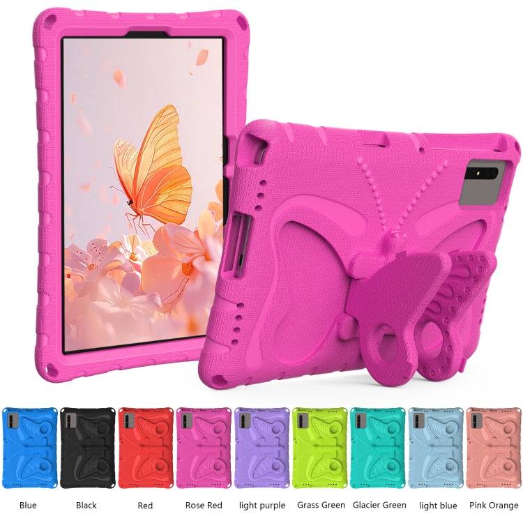 For Huawei MatePad SE 11 2024 Butterfly Bracket EVA Shockproof Tablet Case(Rose Red) - Huawei by buy2fix | Online Shopping UK | buy2fix