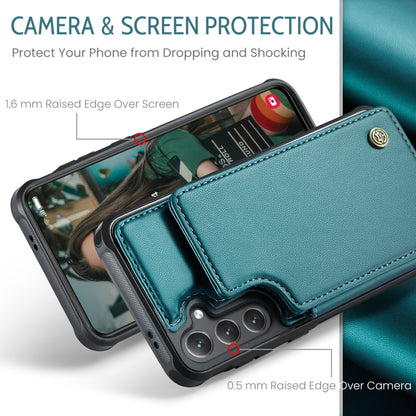 For Samsung Galaxy S24 FE 5G CaseMe C22 Card Slots Holder RFID Anti-theft Phone Case(Green) - Galaxy S24 FE 5G Cases by CaseMe | Online Shopping UK | buy2fix