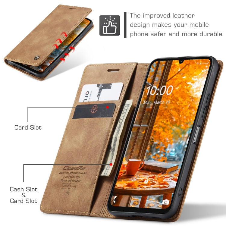 For Samsung Galaxy A06 CaseMe 013 Multifunctional Horizontal Flip Leather Phone Case(Brown) - Galaxy Phone Cases by CaseMe | Online Shopping UK | buy2fix