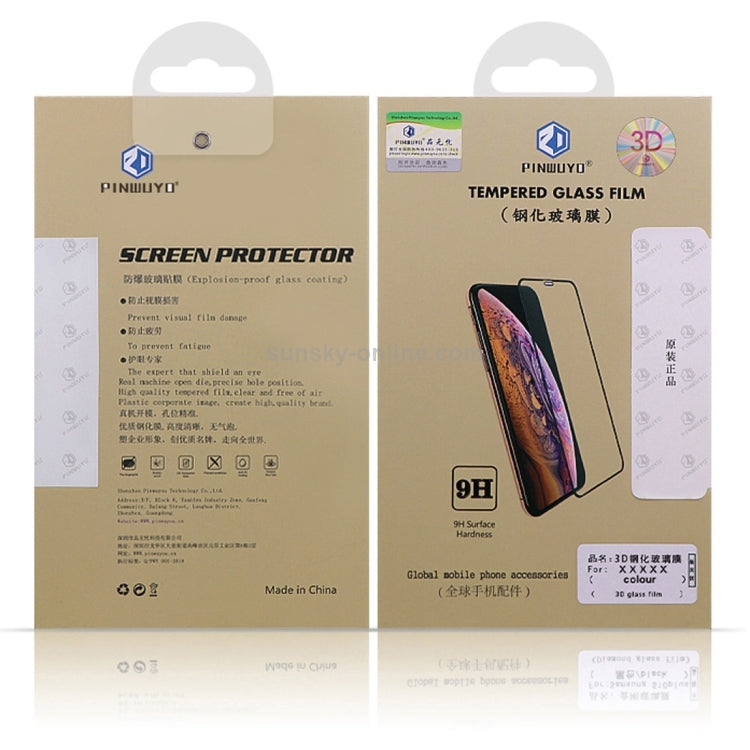 PINWUYO 9H 3D Curved Tempered Glass Film for Galaxy M20 （black） - Galaxy Tempered Glass by PINWUYO | Online Shopping UK | buy2fix