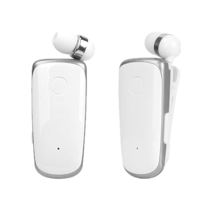 K39 Wireless Bluetooth Headset CSR DSP chip In-Ear Vibrating Alert Wear Clip Hands Free Earphone (White) - Bluetooth Earphone by buy2fix | Online Shopping UK | buy2fix