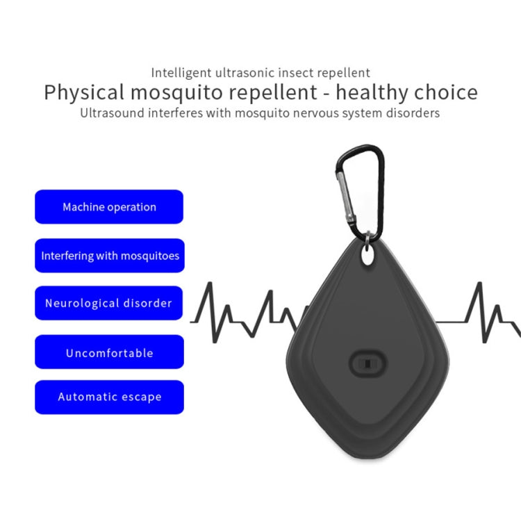 Outdoor Mosquito Repellent Portable Ultrasonic Insect Repellent Insecticide USB Charging Intelligent Frequency Conversion(Black) - Repellents by buy2fix | Online Shopping UK | buy2fix