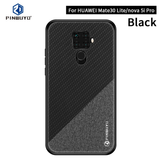 PINWUYO Honors Series Shockproof PC + TPU Protective Case for Huawei Nova 5i Pro / Mate 30 Lite(Black) - Huawei Cases by PINWUYO | Online Shopping UK | buy2fix