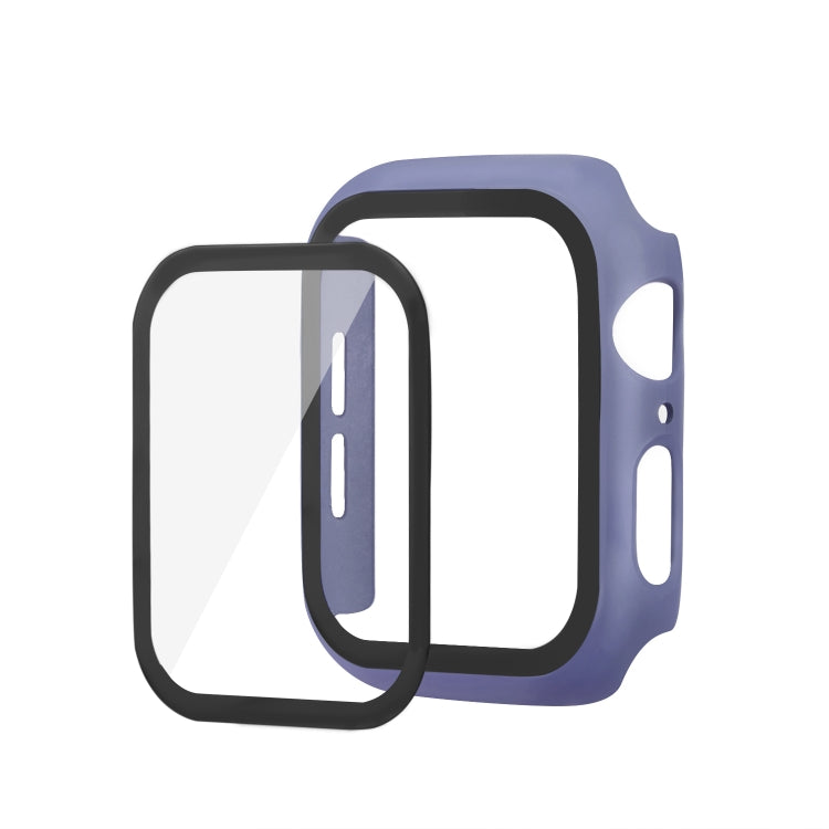 ENKAY Hat-prince Full Coverage PC Case + Tempered Glass Protector for Apple Watch Series 5 / 4 40mm(Blue) - Watch Cases by ENKAY | Online Shopping UK | buy2fix