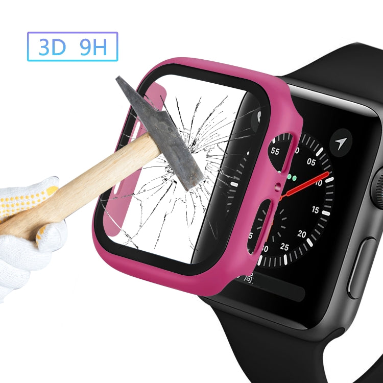 ENKAY Hat-prince Full Coverage PC Case + Tempered Glass Protector for Apple Watch Series 5 / 4 40mm(Rose) - Watch Cases by ENKAY | Online Shopping UK | buy2fix