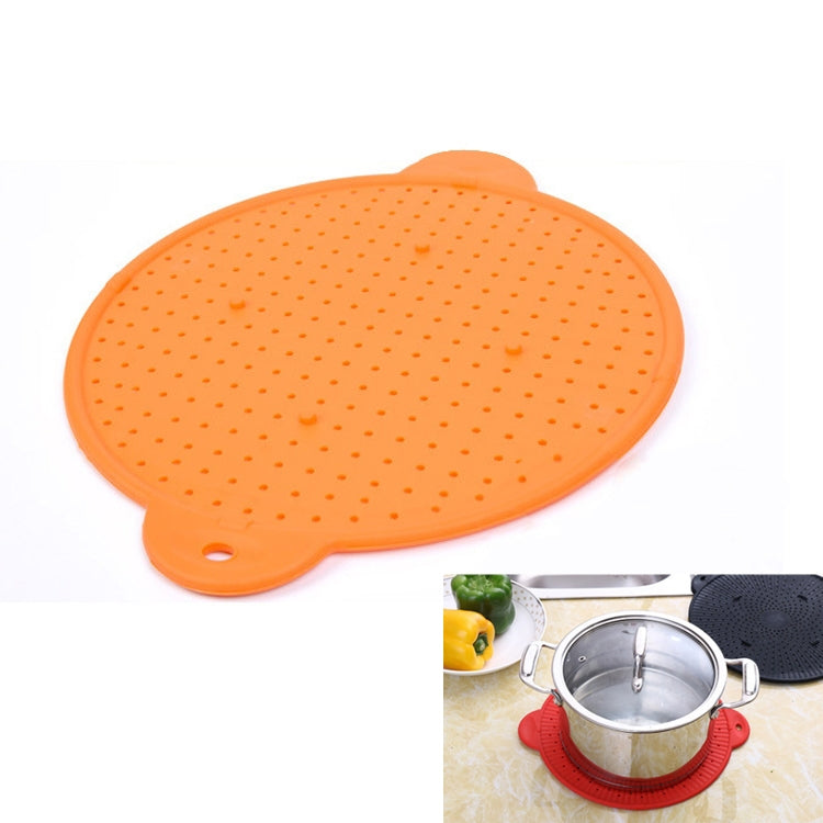 Multifunctional Food Grade Silicone Placemat Creative Kitchenware Heat Insulation Screen Filter(Orange) - Filters by buy2fix | Online Shopping UK | buy2fix