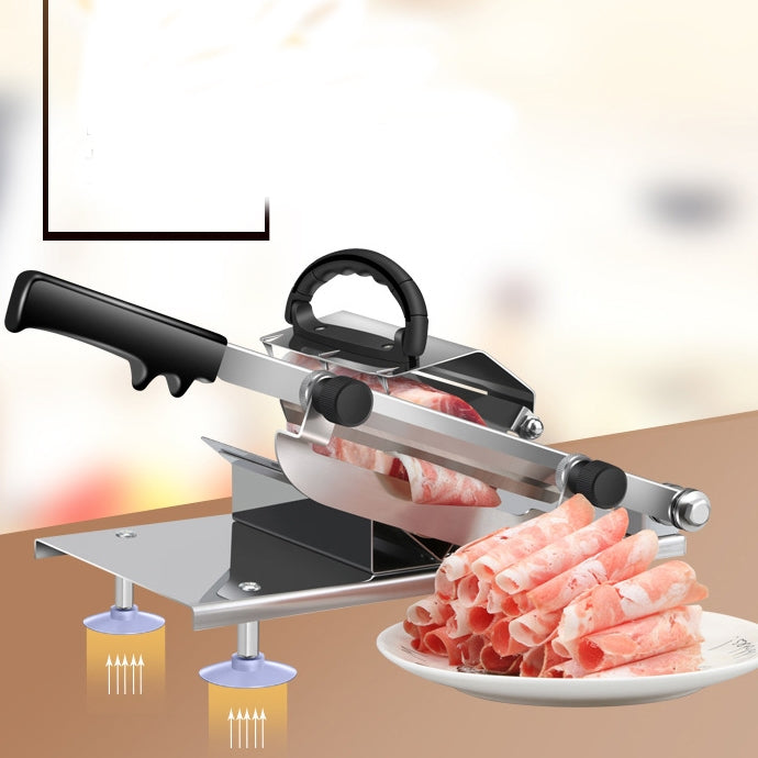 Alloy Stainless Steel Household Manual Thickness Adjustable Meat Vegetables Slicer Meat Slicing Machine(Silver) - Stirrer & Squeezer by buy2fix | Online Shopping UK | buy2fix