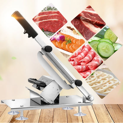 Alloy Stainless Steel Household Manual Thickness Adjustable Meat Vegetables Slicer Meat Slicing Machine(Silver) - Stirrer & Squeezer by buy2fix | Online Shopping UK | buy2fix