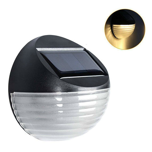 2 PCS Solar Power Light Sensor 6 Energy Saving Lamp LED Wall Light Outdoor Garden Fence Waterproof Lamp Night Light(Warm White) - Solar Lights by buy2fix | Online Shopping UK | buy2fix