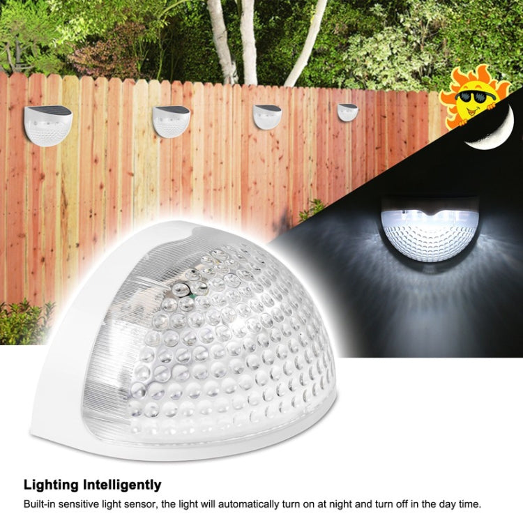 Semi-circular IP55 Waterproof Solar Light Control Fence Light Garden Lamp(White Light) - Solar Lights by buy2fix | Online Shopping UK | buy2fix