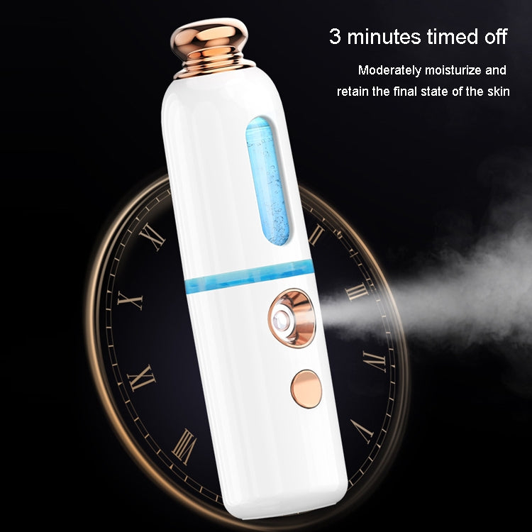 Facial Steamer Nano Spray Water Replenishing Instrument Portable Cold Spray Machine Charging Beauty Instrument Automatic Alcohol Sprayer, Style:Crown(White) - Beauty Instrument by buy2fix | Online Shopping UK | buy2fix