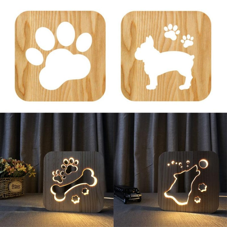 Creative Shape Wooden Night Lamp Bedroom Decoration Warm Light LED(Paw) - Novelty Lighting by buy2fix | Online Shopping UK | buy2fix