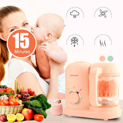 Multifunction Baby Food Cooking Maker Steamer Mixing Grinder Food Supplementary Machine EU Plug(Green) - Stirrer & Squeezer by buy2fix | Online Shopping UK | buy2fix