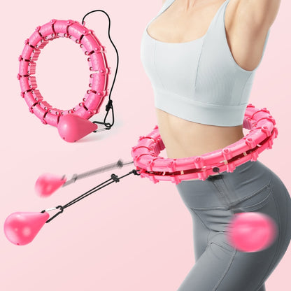Smart Thin Waist Ring Women Will Not Fall Off Detachable Abdominal Ring Fitness Equipment, Size: 24 Knots(Coral Pink) - Fitness Circles by buy2fix | Online Shopping UK | buy2fix