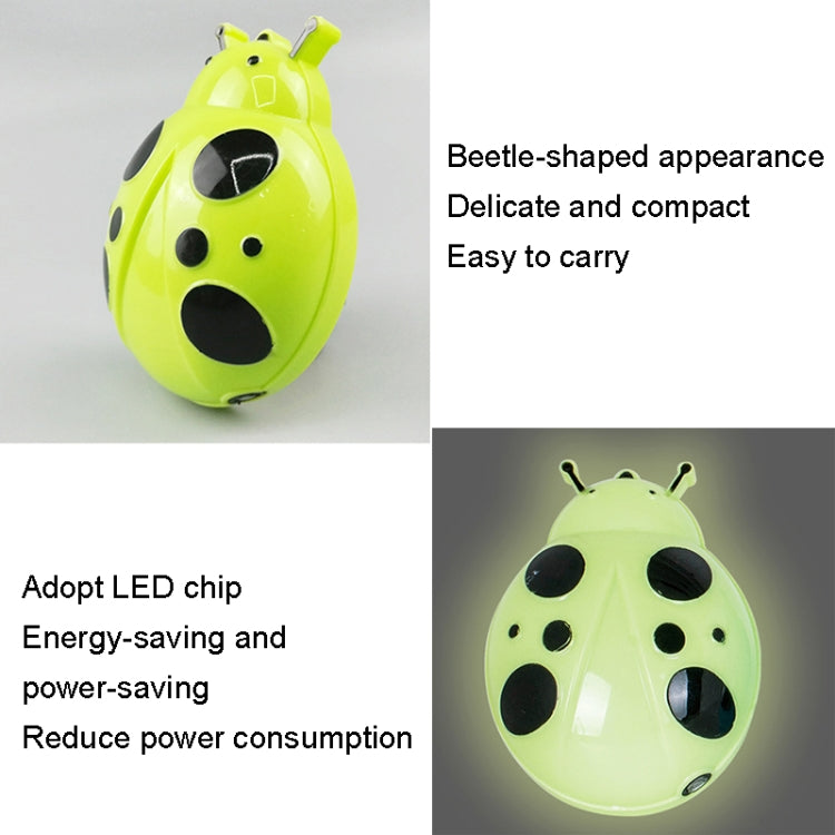 A62 Beetle Shape LED Night Light Plug-in Intelligent Light Control Sensor Light, Plug:EU Plug(Red) - Sensor LED Lights by buy2fix | Online Shopping UK | buy2fix