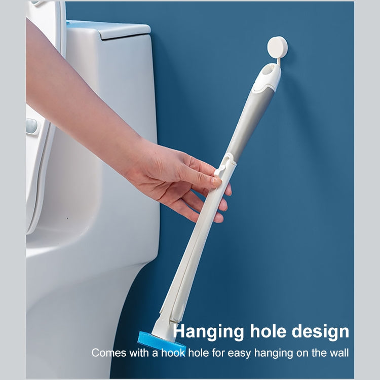 Disposable Toilet Brush Long Handle Cleaning Brush With Base Hanging Toilet Brush Set(White) - Cleaning Tools by buy2fix | Online Shopping UK | buy2fix