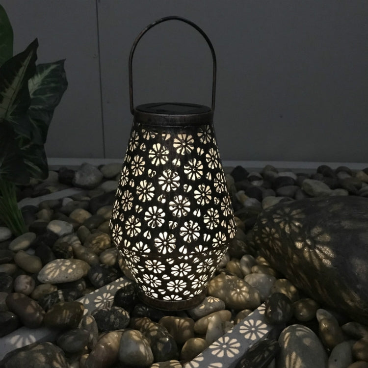 Outdoor Solar Wrought Iron Lantern Garden Decoration Light LED Pendant Lamp - Solar Lights by buy2fix | Online Shopping UK | buy2fix