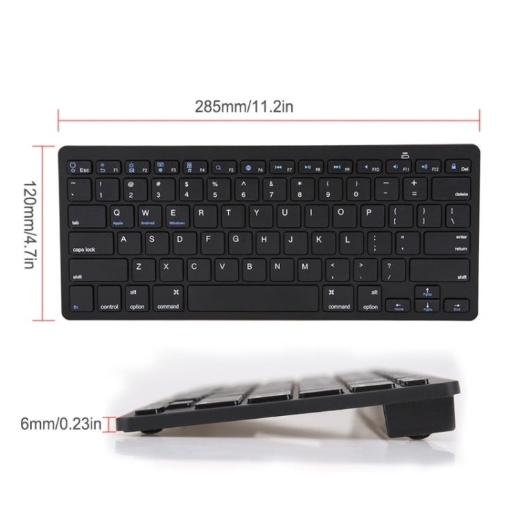 X5 2 in 1 Ultra-Thin Mini Wireless Bluetooth Keyboard + Bluetooth Mouse Set, Support Win / Android / IOS System(Black) - Universal Keyboard by buy2fix | Online Shopping UK | buy2fix