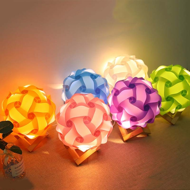 Creative Bedroom Bedside Night Light USB Round Romantic Room Decoration Lamp with Wood Base, Style: DIY Material Kit(Colorful) - Novelty Lighting by buy2fix | Online Shopping UK | buy2fix