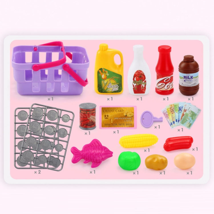 Mini Analog Supermarket Checkout Cash Register Set Child Role Playing Toy 46 PCS / Set  Blue - Pretend Play Toys by buy2fix | Online Shopping UK | buy2fix