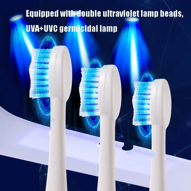 Smart UV Toothbrush Sterilizer Punch-Free Sterilization Wall Mounted Toothbrush Holder Set, Specification: Disinfection(Black Gold) - Toothbrush Sanitizer by buy2fix | Online Shopping UK | buy2fix