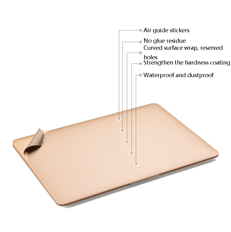 JRC Laptop Film Computer Top Shell Body Protection Sticker For MacBook Pro Retina 15.4 inch A1398(Champagne Gold) - Protector Sticker by JRC | Online Shopping UK | buy2fix