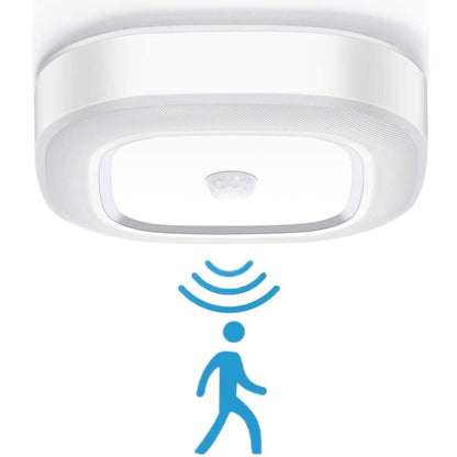 1145 Human Body Induction Ceiling Light Wireless Installation Battery Ceiling Lamp(White Shell Warm Light) - Sensor LED Lights by buy2fix | Online Shopping UK | buy2fix
