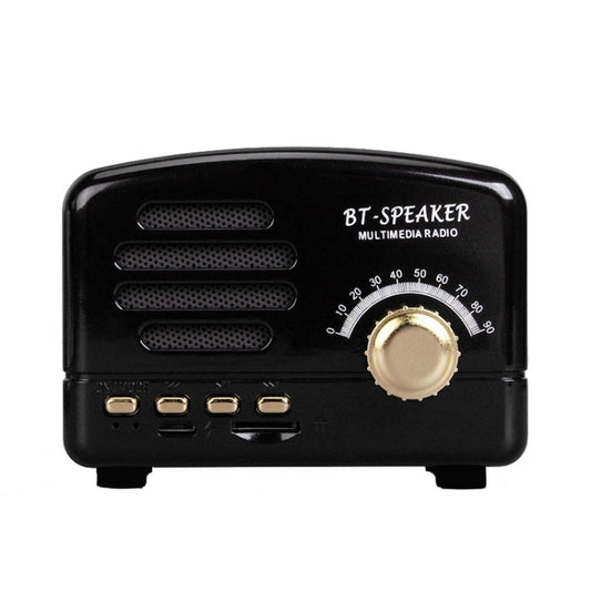 BT01 Retro Bluetooth Wireless Mini Speaker Portable Radio Support TF Card(Black) - Mini Speaker by buy2fix | Online Shopping UK | buy2fix