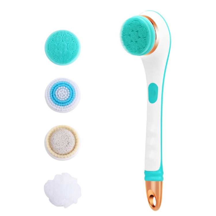 Electric Bath Massage Brush 4 In 1 Multi-Function Long-Handled Scrubbing Device(Blue) - Bath Brushes & Sponges by buy2fix | Online Shopping UK | buy2fix