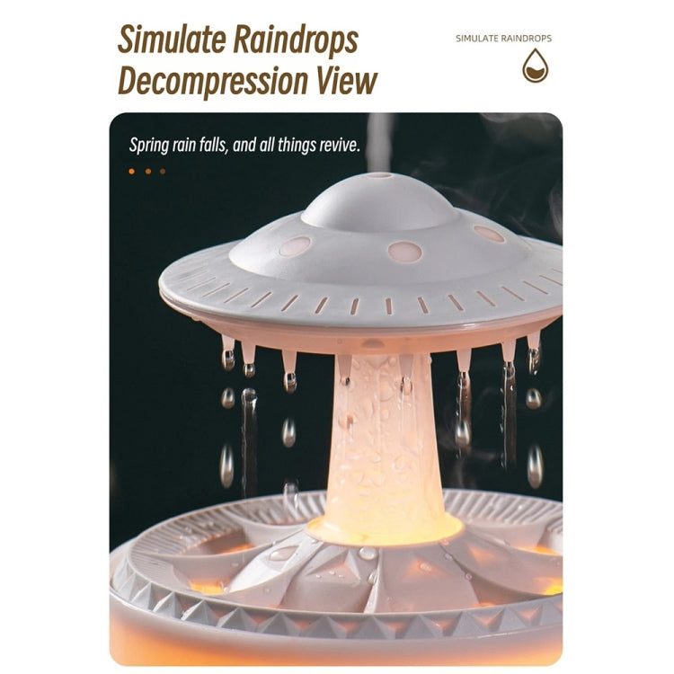 UFO Water Drop Aromatherapy Humidifier Desktop Remote Control Diffuser, Plug: US Plug(White) - Air Purifiers & Accessories by buy2fix | Online Shopping UK | buy2fix