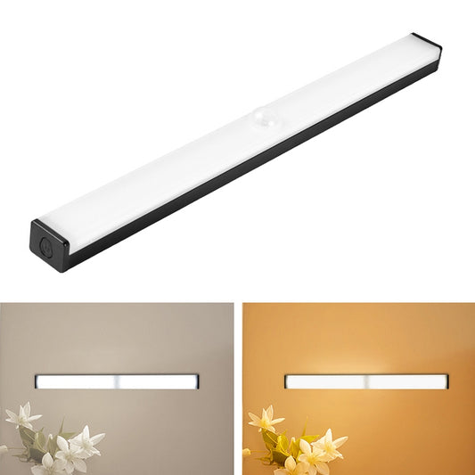 LED Human Body Induction Lamp Long Strip Charging Cabinet Lamp Strip, Size: 10cm(Black and White Light) - Sensor LED Lights by buy2fix | Online Shopping UK | buy2fix