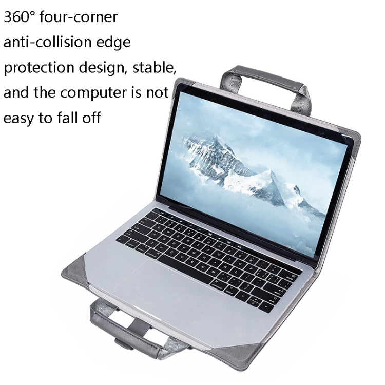 Book Style Laptop Protective Case Handbag For Macbook 13 inch(Grey) - Protective Bags by buy2fix | Online Shopping UK | buy2fix