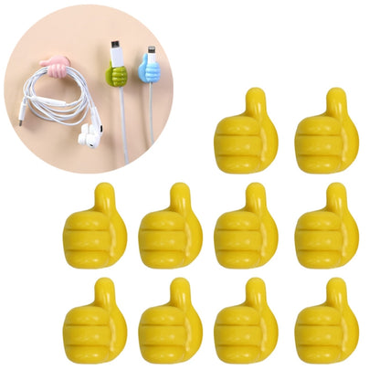 10 PCS Handy Holder Cable Organizer Household Convenience Clip(Yellow) - Cable Organizer by buy2fix | Online Shopping UK | buy2fix