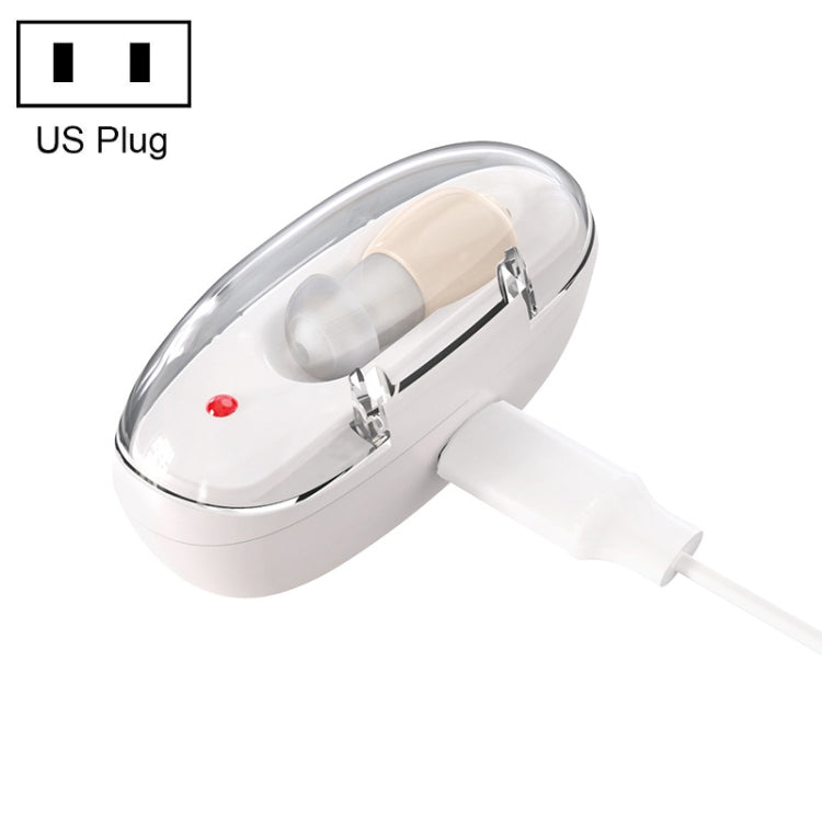 Elderly Sound Amplifier Portable Ear Canal Rechargeable Hearing Aid, Specification: US Plug(Skin Color) - Hearing Aids by buy2fix | Online Shopping UK | buy2fix