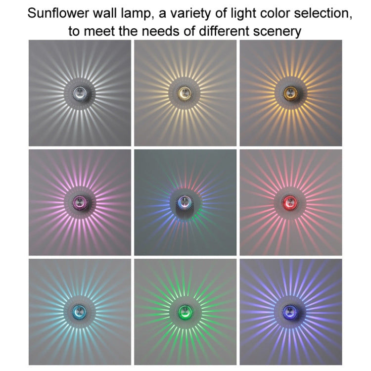 LED Aluminum Aisle Light Sunflower Corridor Lamp Decorative Light, Power source: Visible Installation 1W(Green) - Novelty Lighting by buy2fix | Online Shopping UK | buy2fix