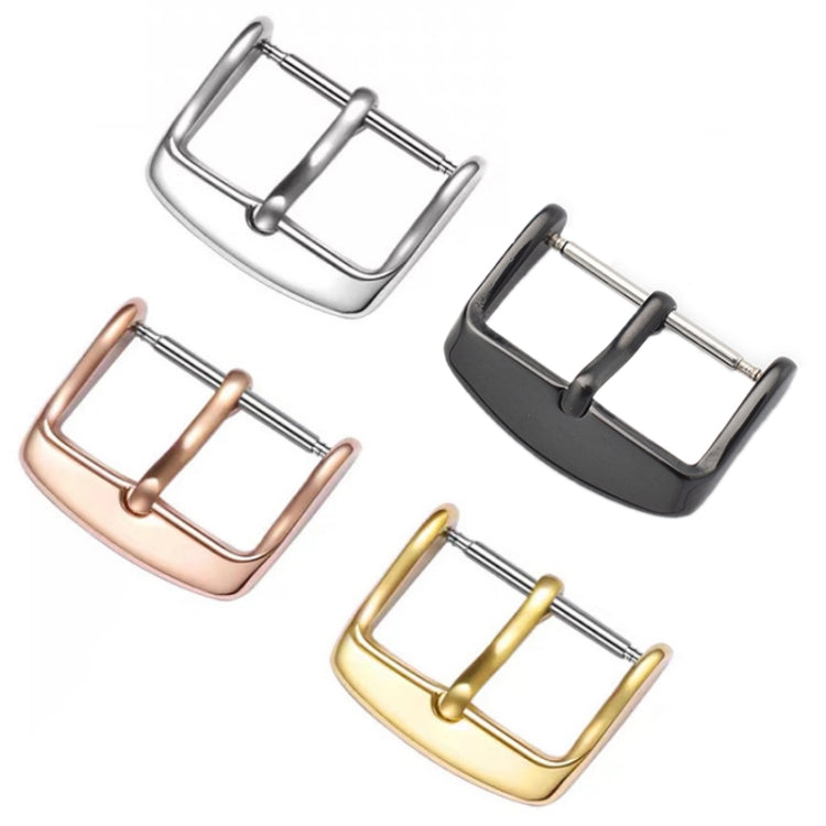 5pcs IP Plated Stainless Steel Pin Buckle Watch Accessories, Color: Rose Gold 12mm - Watch Accessories & Parts by buy2fix | Online Shopping UK | buy2fix