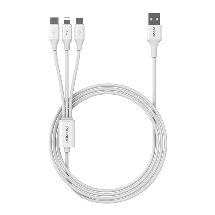 ROMOSS CB251V 3.5A USB To 8 Pin+Type-C+Micro USB 3 In 1 Charging Cable, Length: 1.2m - Multifunction Cable by ROMOSS | Online Shopping UK | buy2fix