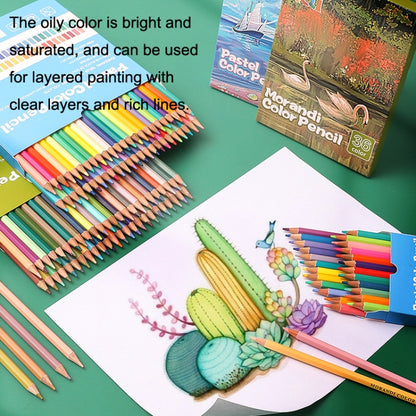 48 Colors Oily Bright Color Pencil Studio Special Set Morandi - Art Supplies by buy2fix | Online Shopping UK | buy2fix