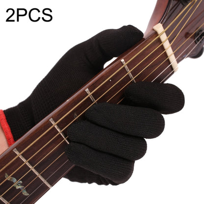 2PCS Beginner Press Nylon Wear -Resistant Anti -Slip Left Hand Guitar Exercise Glove,Size: Small - Stringed Instruments Accessories by buy2fix | Online Shopping UK | buy2fix