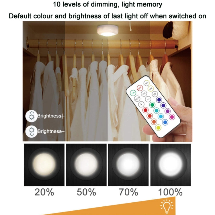 3 Lights 1 Remote Control 13-colour Night Light RGB Infrared Dimmable Cabinet Light - Novelty Lighting by buy2fix | Online Shopping UK | buy2fix