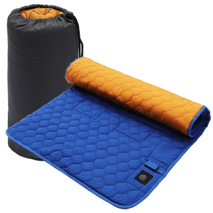 Winter USB Rechargeable Smart Seven Zone Heating  Anti-cold Sleeping Bag Pad(Blue Orange) - Camping Mats by buy2fix | Online Shopping UK | buy2fix