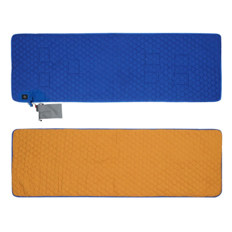 Winter USB Rechargeable Smart Seven Zone Heating  Anti-cold Sleeping Bag Pad(Blue Orange) - Camping Mats by buy2fix | Online Shopping UK | buy2fix