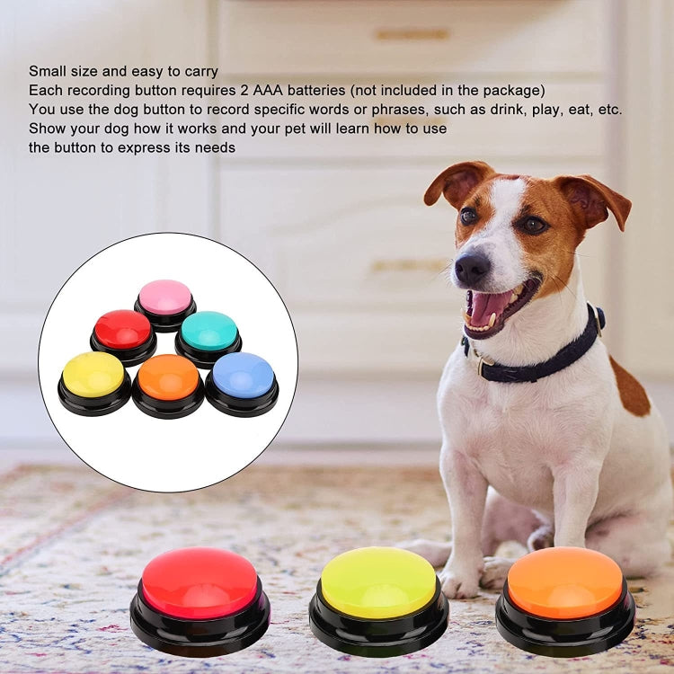 Pet Communication Button Dog Vocal Box Recording Vocalizer, Style: Recording Model(White) - Training Aids by buy2fix | Online Shopping UK | buy2fix