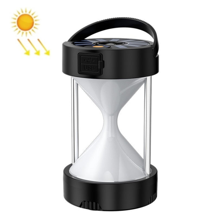Camping Lantern Outdoor Solar Emergency Lights Multifunctional Tent Light(Hourglass Black) - Camping Lighting by buy2fix | Online Shopping UK | buy2fix